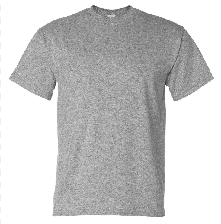 Black Tshirt - Grey 100% Cotton (48PCS)