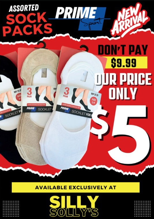 Mens Invisible Socklet 3PK (96PC Carton)