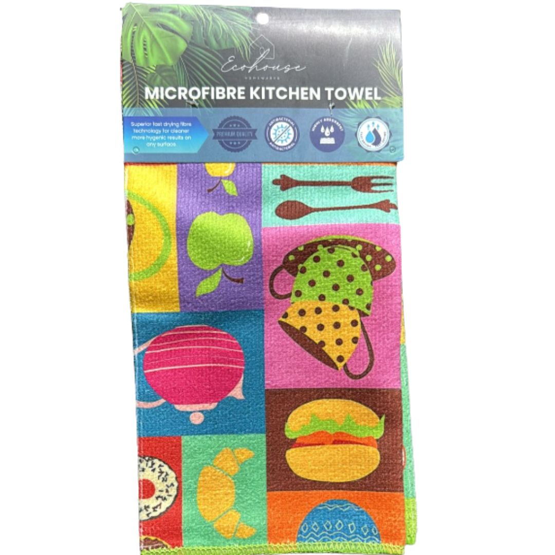 MICROFIBRE KITCHEN TOWEL ASSORTED MIX 2 ($0.60) 120PC Carton