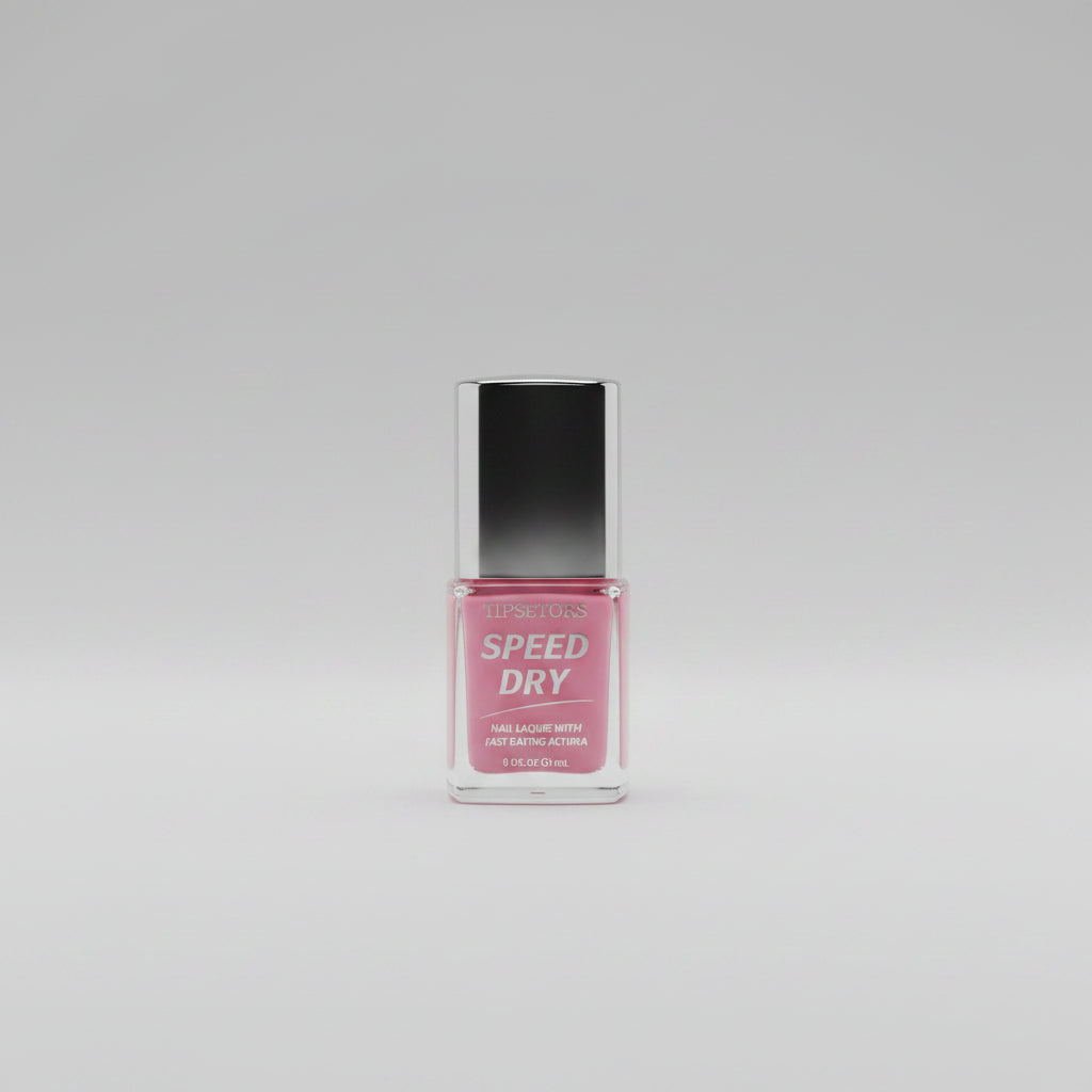 T&T Speed Dry NAIL LACQUER 12PC Inner - Pink Sparkle
