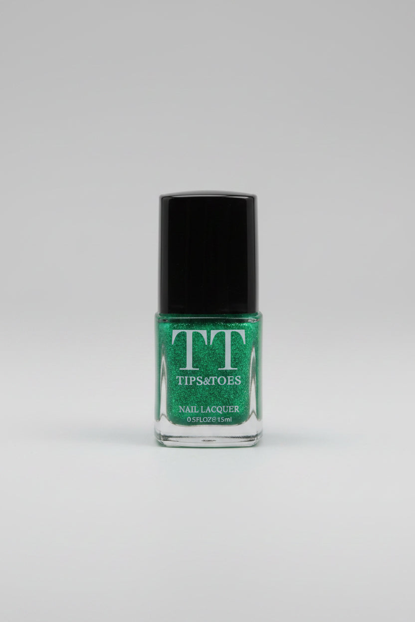 T&T Classic NAIL LACQUER 12PC Inner Glitter Green