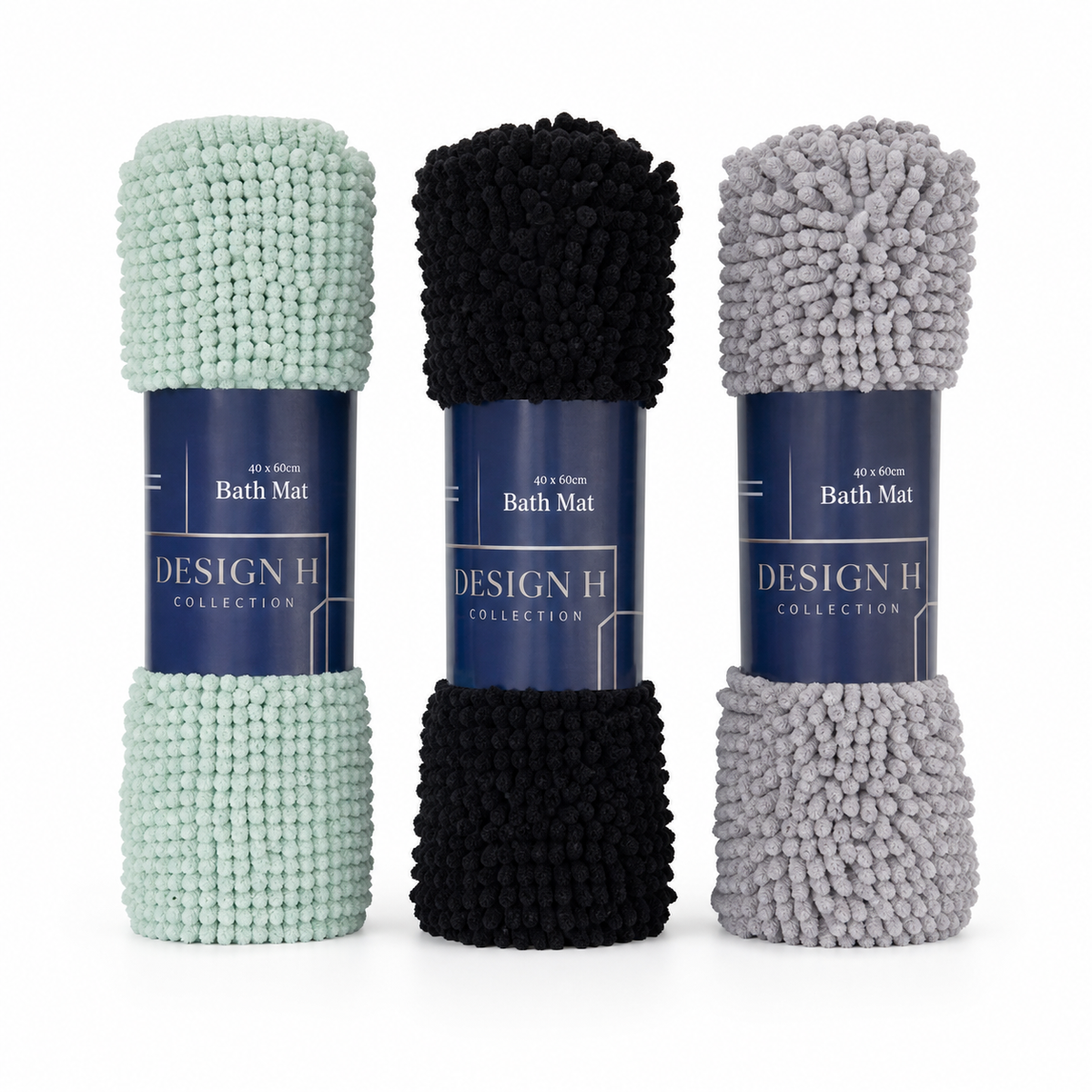40 x 60 cm chenille bath mat assortment