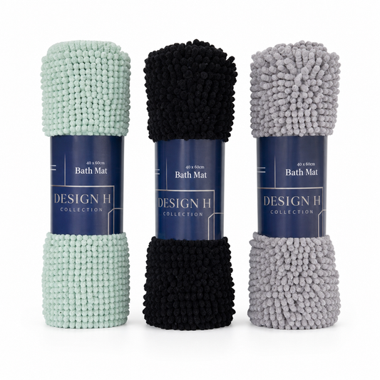 40 x 60 cm chenille bath mat assortment
