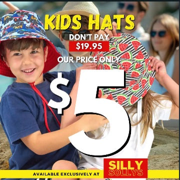 Kids Summer Hats (Assorted Colours, Styles) (60PC Carton)