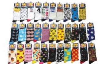 Silly Solly Funky Socks-Mixb. One Size. (192PC Carton)