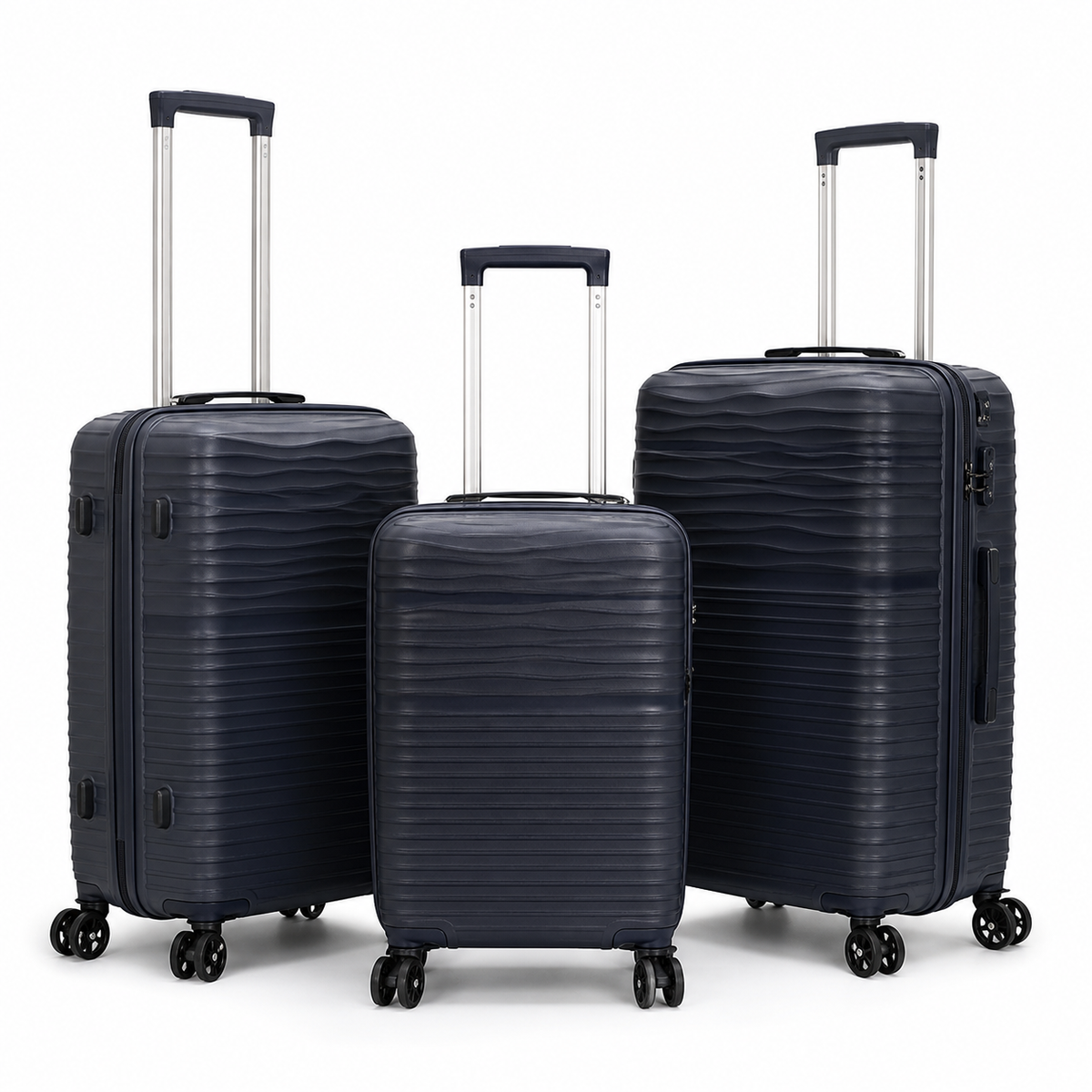RE002 black luggage set 21 25 and 29 inch
